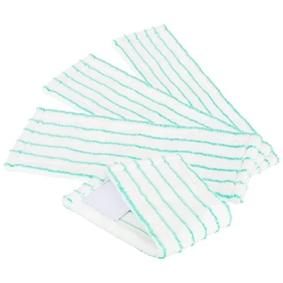 Afbeelding van COM FOUR® 4x vervangingsdoek voor vloerwissers microvezel dweil poetsdoeken de vloer (4 stuks turkoois/wit)