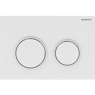 Afbeelding van Drukplaat Geberit Omega 20 voor 2 toets Spoeling Mat Witte Ringen Wit