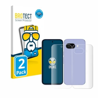 Afbeelding van BROTECT Screenprotector voor Google Pixel 9a (Voor+Achter) Folie Beschermfolie transparant volledig dekking (2 Stuks)
