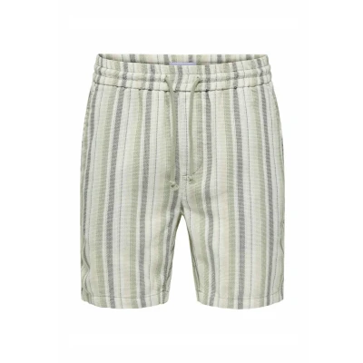 Afbeelding van Only &amp; Sons TREV Mittlere Taille Normal Geschnitten Shorts, Heren, Maat: Large, Grün