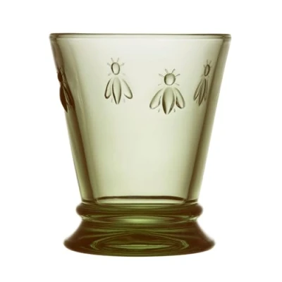 Afbeelding van La Rochère Waterglas Abeille Bij Provence olijfgroen 260 ml Set van 6