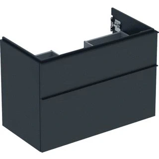 Afbeelding van Geberit iCon wastafelonderbouwkast met 2 schuifladen, lava mat 888 x
