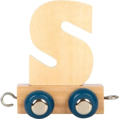 Afbeelding van small foot letter trein Polar S van hout, kan individueel worden gecombineerd, om te versieren en cadeau geven, 12589