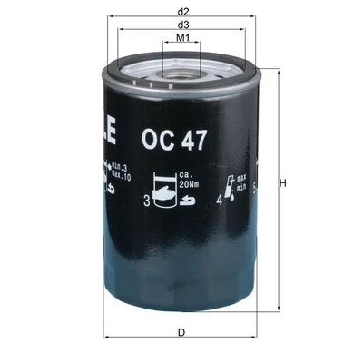 Afbeelding van Knecht Oliefilter OC 47 OF