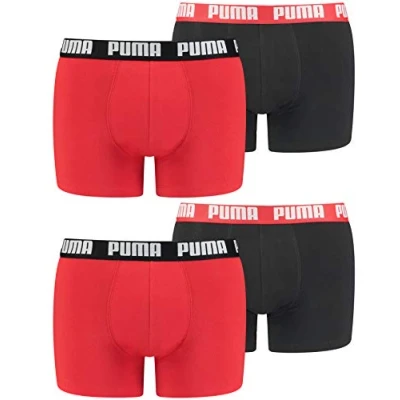 Afbeelding van PUMA Basic boxershorts voor heren, verpakking van 6 stuks, New Red/Black, L