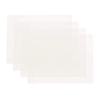 Afbeelding van HomeDo Grote waterdichte siliconen anti aanbak bakmat, antislip eettafelmat, keukenmat, hittebestendige isolatie werkbladbeschermkussens (transparant, 30 x 40 cm, 4 stuks)