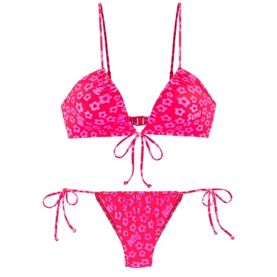 Afbeelding van Buffalo Triangle Bikini, Dames, Maat: 32xA/B, Red/pink