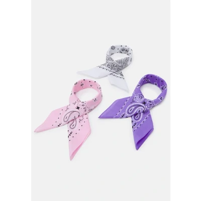 Afbeelding van Urban Classics Bandana 3 PACK Unisex Halsdoek, Heren, Maat: One Size, Violet/white/rose