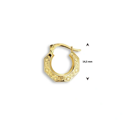 Afbeelding van goud (geelgoud) oorring lapide per stuk 4026022