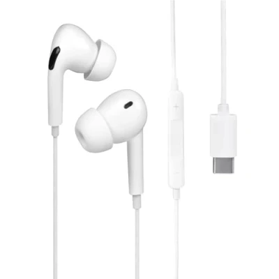 Afbeelding van Nuvance Oortjes met Draad USB C Aansluiting Oordopjes In Ear en Microfoon Geschikt voor Samsung Wit