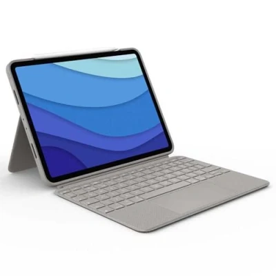Afbeelding van Tablet en toetsenbord Case Logitech iPad Pro 11 Grijs Zand Qwerty Spaans