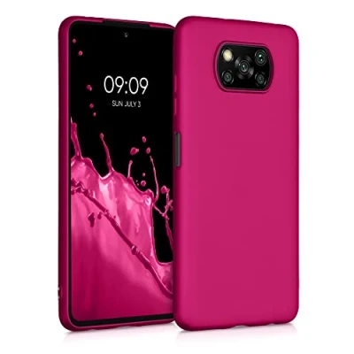 Afbeelding van kwmobile telefoonhoesje geschikt voor Xiaomi Poco X3 NFC / Pro Hoesje smartphone Back cover in metallic roze