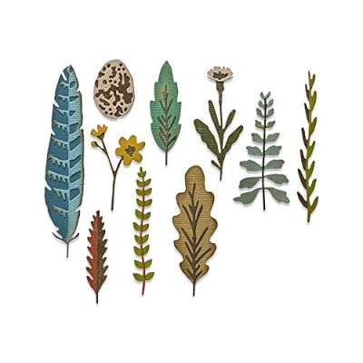 Afbeelding van Sizzix Thinlits Die 665215 Funky Nature door Tim Holtz 10 Pack, Multicolor, One Size