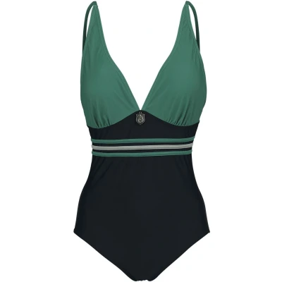 Afbeelding van Harry Potter Slytherin Zwempak zwart groen S
