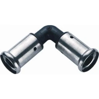Afbeelding van Henco knie koppeling 90gr 63 x 63mm kunststof pers 1pk 6363