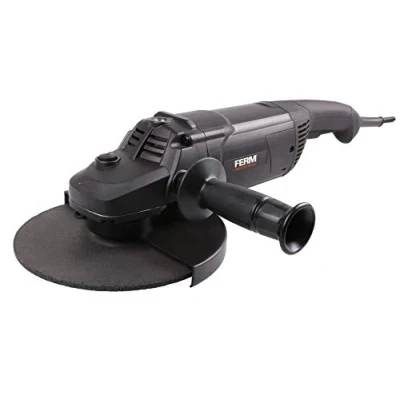 Afbeelding van FERM Industrial AGM1119P Haakse Slijper 230mm 2600W 3m rubberen kabel Toerental 6.500/min Soft start 3 posities voor zijhandgreep Verstelbare beschermkap Spindel M14 Lock on switch Professioneel