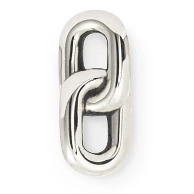 Afbeelding van Buddha to Stacking Oorknopje Double Link Zilver Single Piece