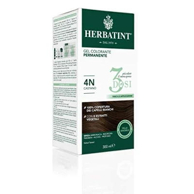 Afbeelding van Herbatint Permanente kleurgel 3Dosis 4N Castanie 300ml