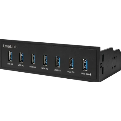 Afbeelding van LogiLink USB HUB 3.0, 7 Port, 5,25\ intern + snellader poort