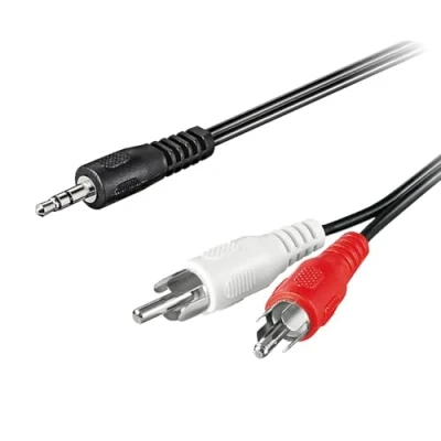 Afbeelding van 3,5mm Jack Tulp stereo audio kabel zwart 15 meter