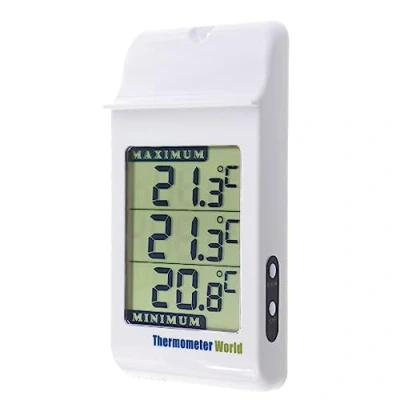 Afbeelding van Digitale Max Min Greenhouse Thermometer om maximale en minimale temperaturen te controleren, wandgemonteerde kasaccessoires voor binnen of buiten