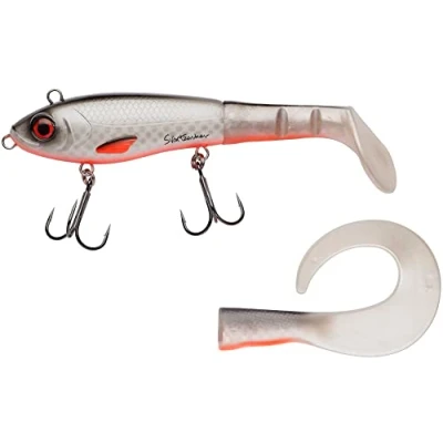 Afbeelding van Abu Garcia Svartzonker McHybride snoekaas, Swimbait hybride aas met hard lichaam en zachte paddle, biedt een reservestaart