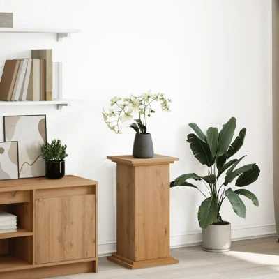Afbeelding van Sokkel met opbergruimte 31x30x60 cm hout artisanaal eikenkleur
