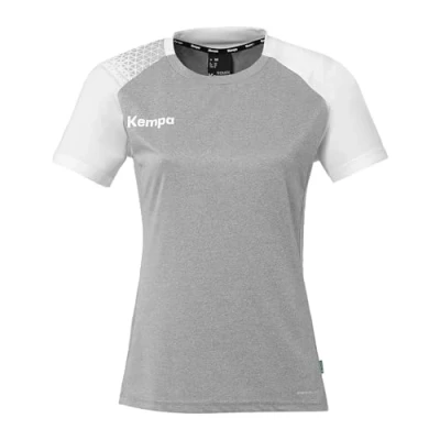 Afbeelding van Kempa Ambition Sport Tshirt, Dames, Maat: XS, Dark grau melange weiß