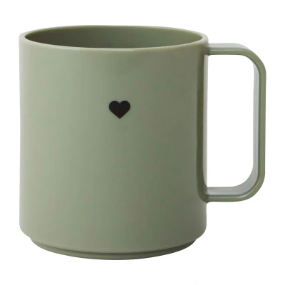 Afbeelding van Design Letters Mini Tritan drinkglas voor baby&#039;s en kinderen, groen, BPA/EA/BPS vrij, meer/drinkbeker met handvat, drop safe, accessoires zijn apart verkrijgbaar, 175 ml, vaatwasmachinebestendig