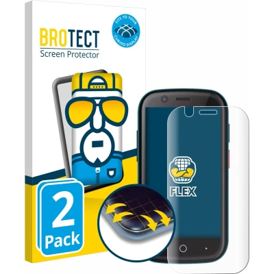 Afbeelding van BROTECT Volledig bedekkende screen protector (2 Stuk, Unihertz Jelly 2), Smartphone beschermfolie, Transparant