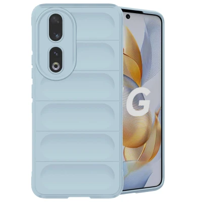 Afbeelding van Honor 90 Hoesje Siliconen en TPU (zacht) iMoshion Softcase/Backcover Lichtblauw Telefoonhoesje