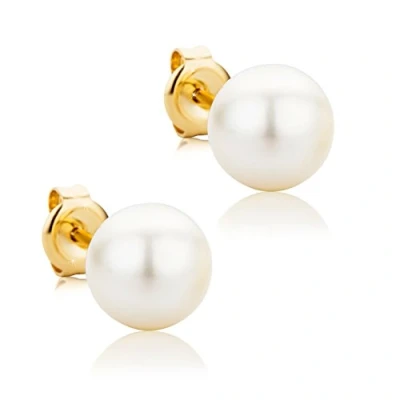 Afbeelding van Orovi Dames oorbellen parels set oorstekers 9 karaat goud geelgoud (375) sieraden, Geelgoud, Parel