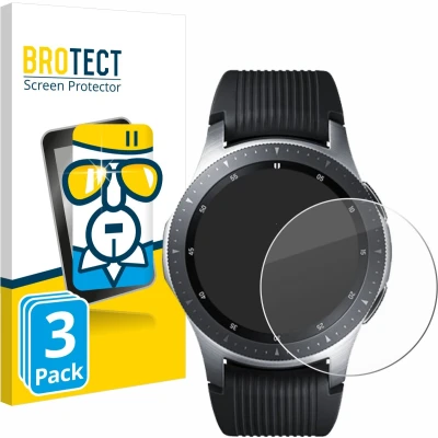 Afbeelding van BROTECT Glas Screenprotector voor Samsung Galaxy Watch (46 mm) Gehard Beschermglas 9H (3 Stuks)