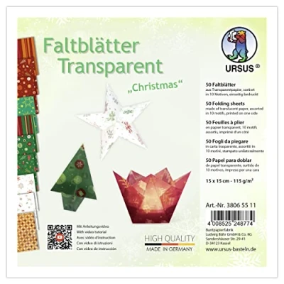 Afbeelding van Ursus 38065511 vouwbladen &quot;Christmas&quot; 115 g/m², 50 15 x cm, eenzijdig bedrukt