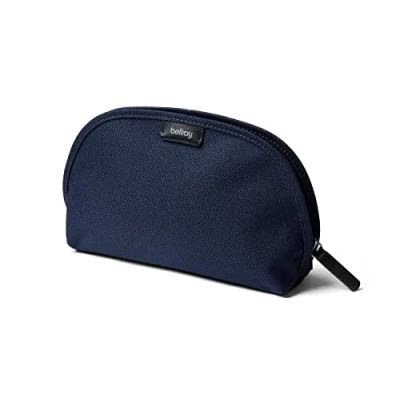 Afbeelding van Bellroy Classic Pouch, voor alledaags gebruik, leer en geweven stof (pennen, kabels, make up, persoonlijke spullen) Navy