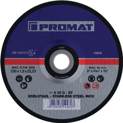 Afbeelding van Promat doorslijpschijf metaal/rvs 115 x 1.0 22 mm