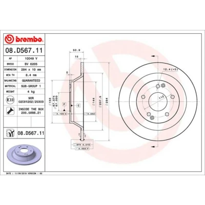 Afbeelding van Brembo Remschijven 08.D567.11