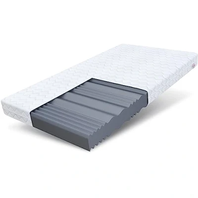 Afbeelding van FDM Comfort Plus schuimmatras 80x200 cm hoogte 16 7 zone matras koud H3 Oeko Tex schuim Geschikt voor mensen met een allergie Afneembare hoes Wit.