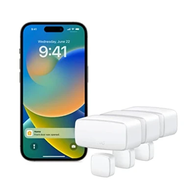 Afbeelding van Eve Door &amp; Window (Matter) 3 stuks Slimme contactsensor voor deuren en ramen, automatisch accessoires aansturen, meldingen, Matter over Thread, werkt met Apple Home, Alexa, Google SmartThings