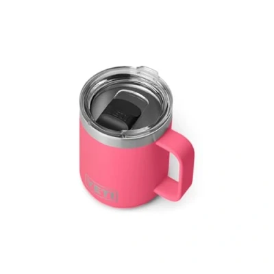 Afbeelding van YETI Rambler Mug, Vacuum Insulated Stainless Steel Stackable Mug with Magslider Lid, Tropical Pink, 10 oz (296 ml)