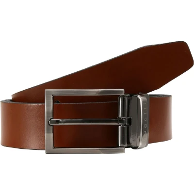 Afbeelding van bugatti Regular Riem, Heren, Maat: 115, Cognac/schwarz