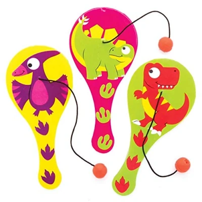 Afbeelding van Baker Ross AX612 Dinosaurus Peddelbal Pakket Van 8, Nieuwigheid Speelgoed Voor Kinderen, Perfect Feest, Buit Of Prijs Zakvuller