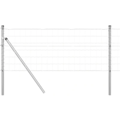 Afbeelding van vidaXL Euro Hek met 13 Palen 0.4x50 m Verzinkt Staal