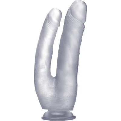 Afbeelding van Realistic Double Cock 10 Inch Translucent