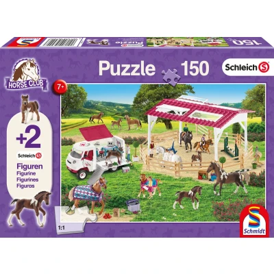 Afbeelding van Schmidt Schleich Manege , 150 stukjes Puzzel 7+
