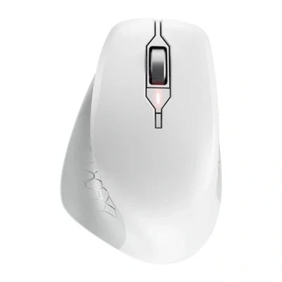 Afbeelding van CHERRY STREAM MOUSE COMFORT, Draadloze Ergonomische Muis met Rubberen Duimsteun, Speciaal voor Rechtshandigen, 2,4 GHz, 6 Fluisterstille Knoppen, Wit