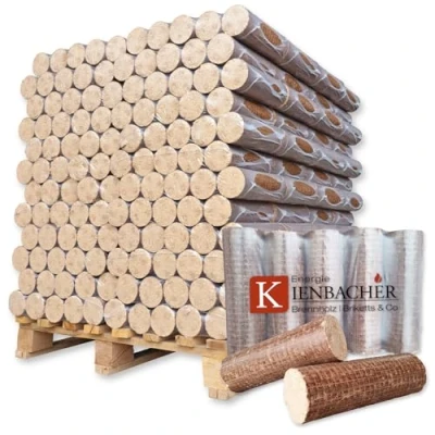 Afbeelding van Nestro brikettop 960 kg pallet speciale actie hardhouten briketten van beukenhout en/of eiken open haard oven verwarmen hout gloeihouder brandhout premium eco houtbriketten Energie Kienbacher