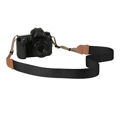 Afbeelding van MoKo Camera Strap, Cotton Woven Adjustable Universal Neck &amp; Shoulder Strap for Video Camcorder, Binoculars, and Nikon/Canon/Sony/Minolta/Panasonic/SLR/DSLR Digital Cameras, Black