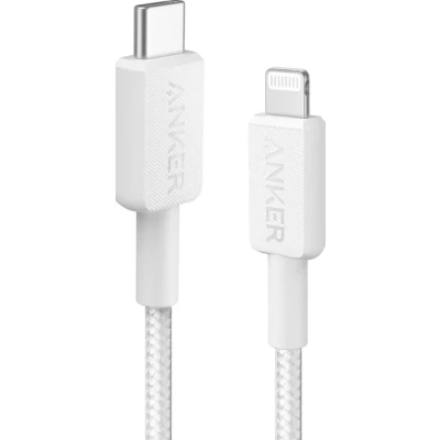 Afbeelding van Anker 322 Lightning Usb kabel 18 M Wit