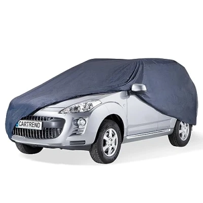 Afbeelding van cartrend Volledige garage &quot;New Generation&quot;, autoafdekzeil, weerbestendig, wasbare afdekking, polyester blauw, met opbergtas, voor SUV, 503 x 213 172 cm